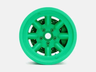 15x8 Minilite Wheel and Brake 3D print model