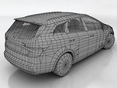Kia Ceed SW Low-poly 3D model