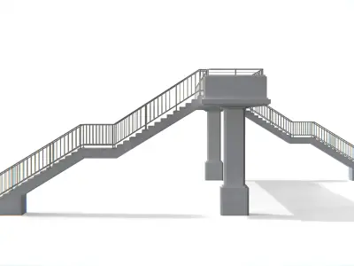 Thai Modular Overpass Bridge Low-poly 3D model