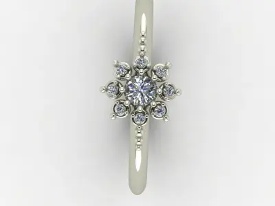 elegant diamond ring Free 3D print model