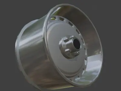 Restomod Chevrolet Truck Rim Low-poly 3D model