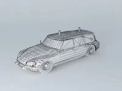 DS Citroen  break ambulance Free 3D model