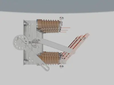 chave seccionadora de media tensao Low-poly 3D model