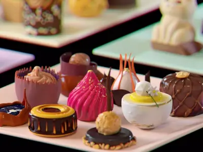 Gourmet Mini Desserts Candy Collection 35 assets Low-poly 3D model