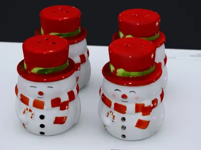 SNOW MAN SALT AND PEPPER SHAKER 2024 3D model