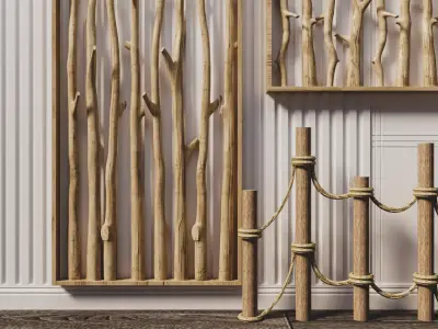 wooden decorative 3D model