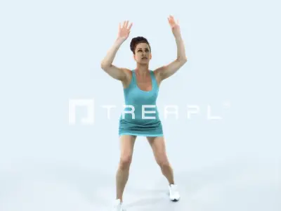 Yearn 11G Volleyball Overhead Sports Woman Low-poly 3D model