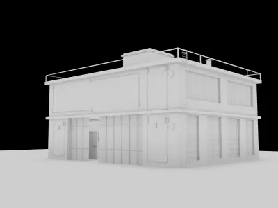 Low-Poly Warehouse with 4k textures Low-poly 3D model