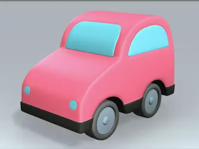 toy car Low-poly 3D model by tkb-pp from CGTrader
