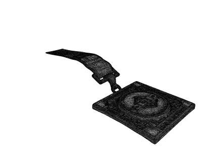 Golden MVP Award Medal Low-poly 3D model