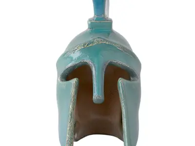 Greek Helmet Ceramic Sculpture 3D model