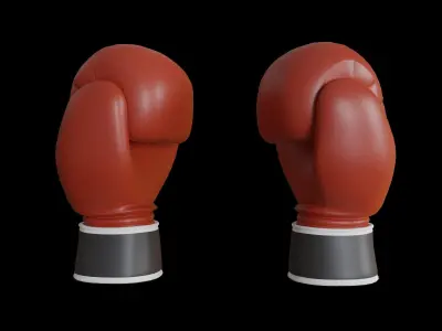 Boxing Gloves Low-poly 3D model