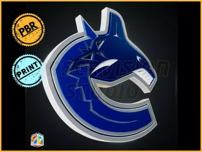 Vancouver Canucks logo - Cinematic - 3D print 3D model