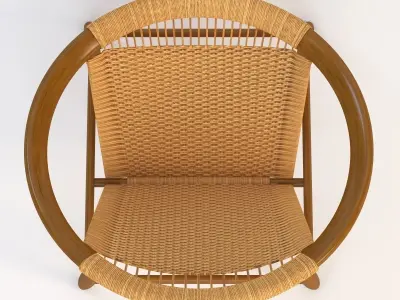 Danish Modern Ringstol Chair By Illum Wikkelso 3D model