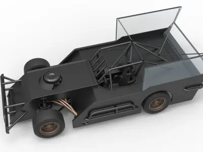 Outlaw Figure 8 Modified stock car Scale 1 to 25 3D print model
