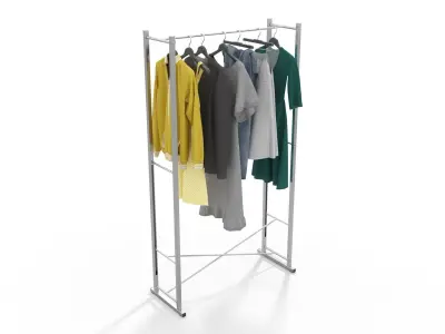 Clothes Set on a Hanger 3D model
