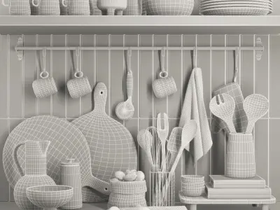 kitchen accessories ti01 3D model