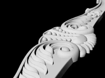 Central decor ornament for furniture 3D model 707