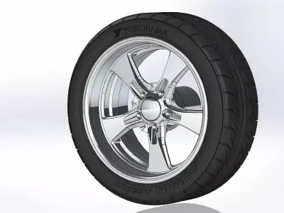 Custom wheels Budnik G5 18inch for scale model 3D print model