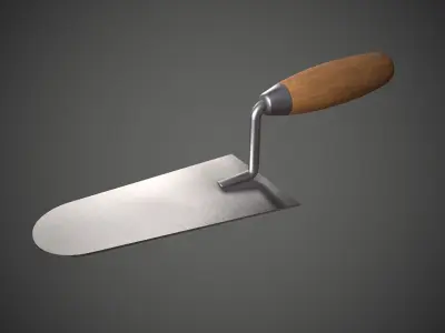 Plaster Trowel Poo Low-poly 3D model