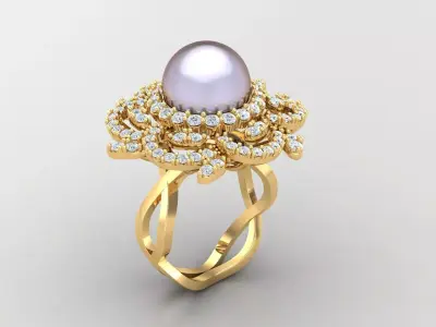 Diamond Woman Ring 1WR9 3D print model