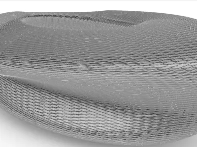 3D Organic Stadium Made in Rhino 3D 3D model