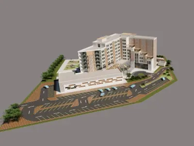 hotel 4 star 3D model