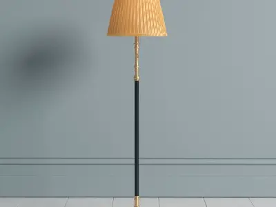 Decorative Crafts Duxbury Brass Floor Lamp 3D model