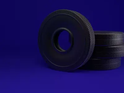 tyre black Free low-poly 3D model