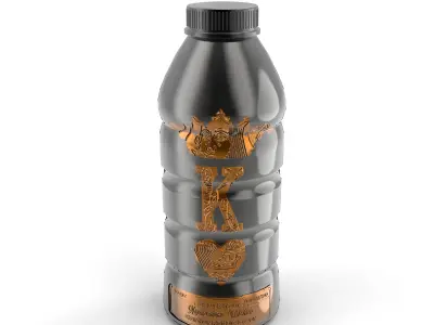 Metal Water Bottle 3D model Low-poly 3D model