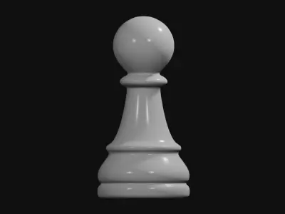 Pawn Chess Game Piece - Peao Jogo de Xadrez 3D model
