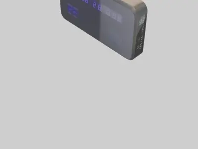 Digital Display Wall Clock model Low-poly 3D model
