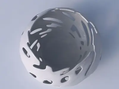 Bowl squeezed twisted with smooth cuts 3D print model