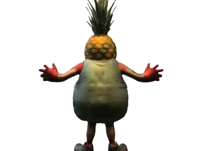 Cartoon Pineapple Warrior  3D model