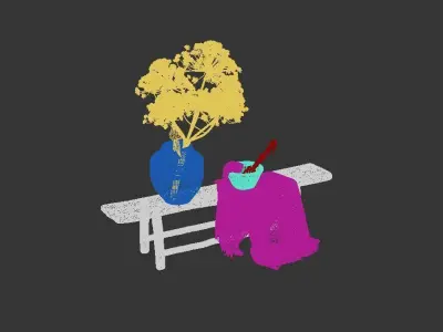 Rustic decorative set  3D model