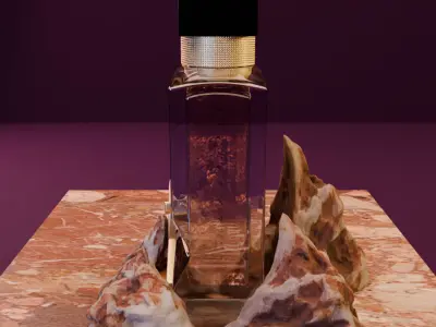 YSL Yves Saint Laurent Perfume 3D model product for adversiting 3D model