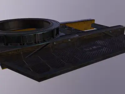 Crane Engine Platform Low-poly 3D model