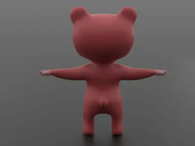 Baby Bear 3D Model Low-poly 3D model