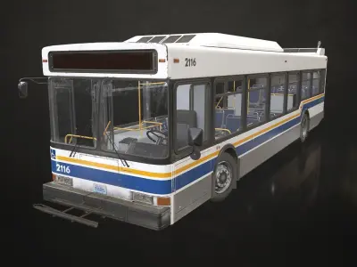 City Bus V1 Low-poly 3D model