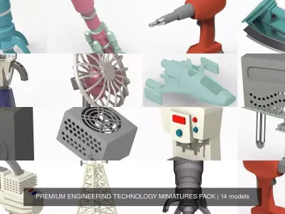 PREMIUM ENGINEERING TECHNOLOGY MINIATURES PACK 3D Model Collection
