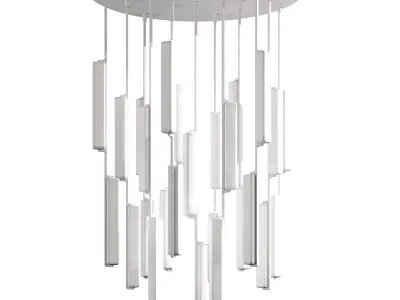 Audubon Alabaster Round Chandelier 56 3D model