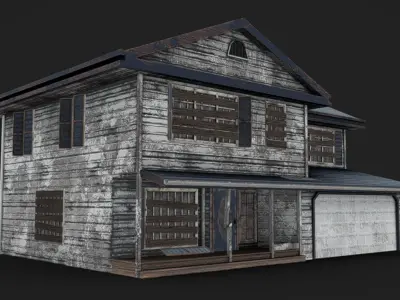House 08 - Abandoned Low-poly 3D model