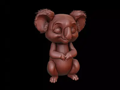 Koala Animal Sculpture 3D print model get