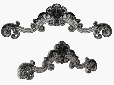 Carved crown decor for cnc  3D model