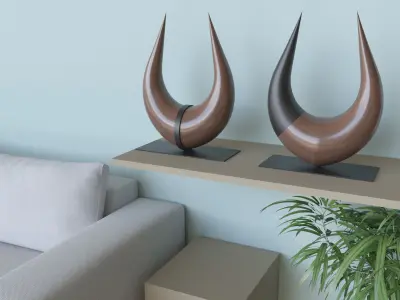 Horn Statue 3D model