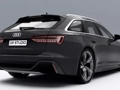 Audi RS6 Avant 2020 Low-poly 3D model