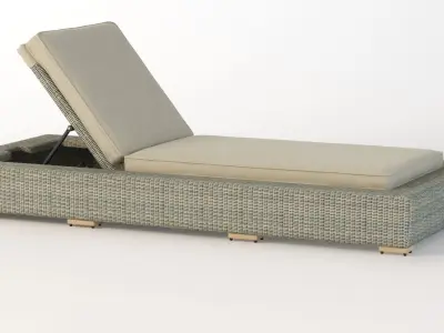 Corsica Outdoor Chaise Lounge By Madbury Road 3D model