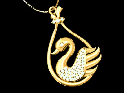 Radiant Swan Pendant  3D print model