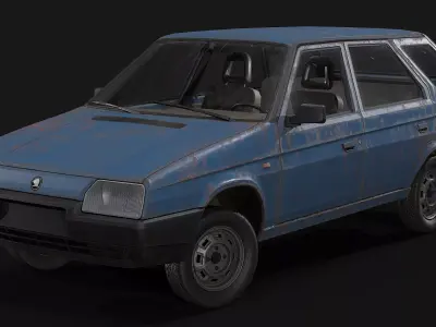 Skoda - Forman Low-poly 3D model
