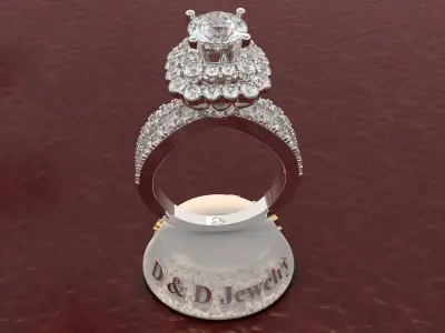 Ring woman 3D print model 25